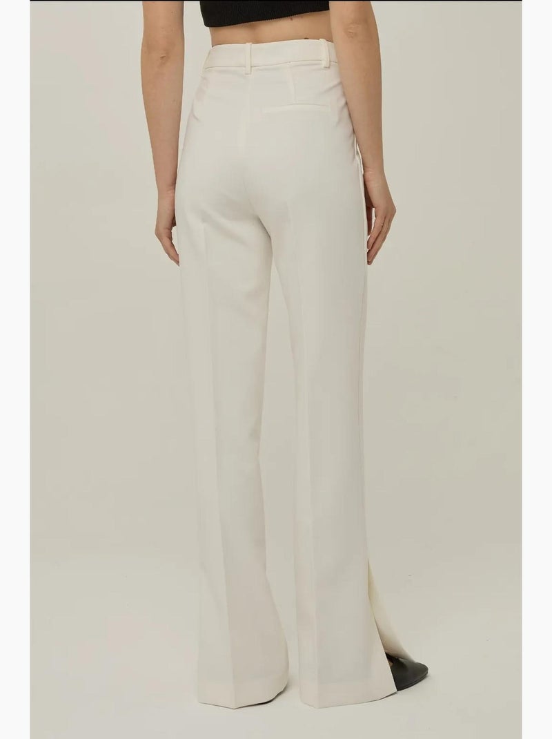 Calça flare premium cintura alta hiccup Branco - Kiabi