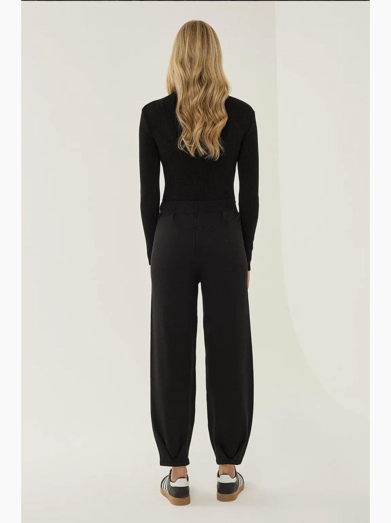 Calça jogger de malha de cintura alta hiccup Preto - Kiabi