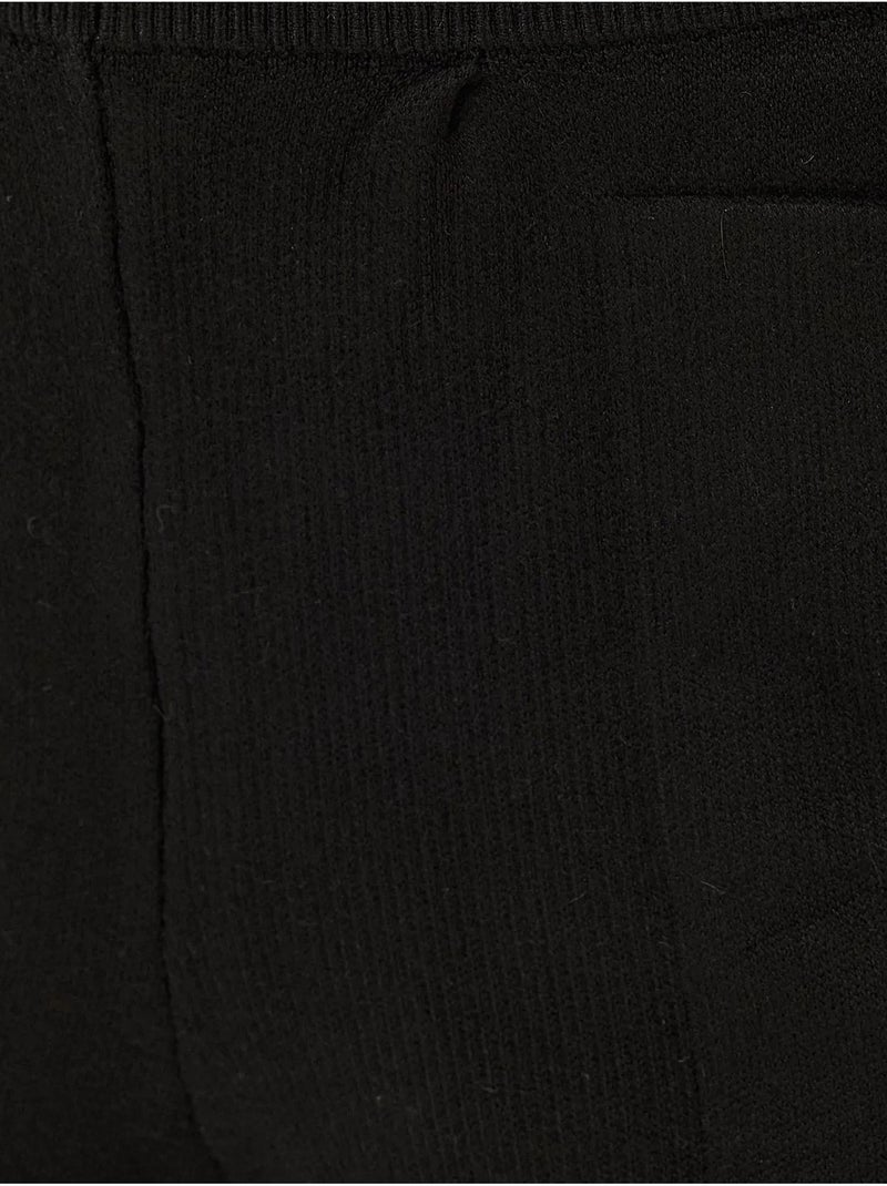 Calça Jogger de Malha de Cintura Alta Preto - Kiabi