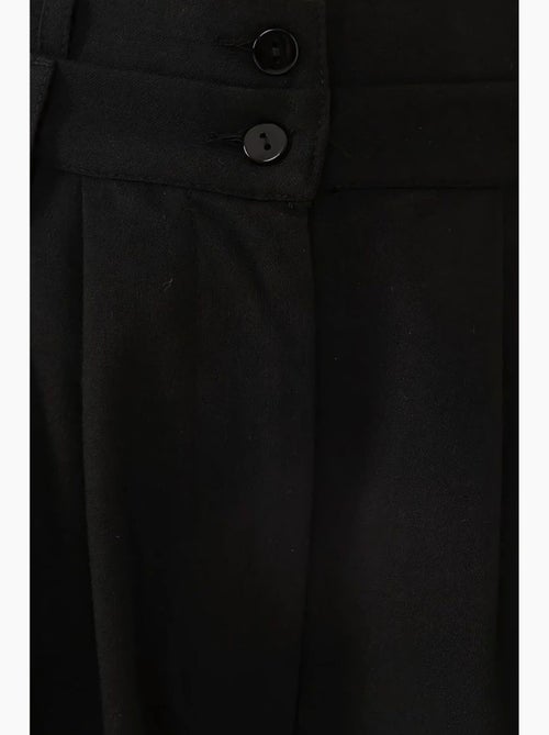 Calça palazzo plissada de cintura alta hiccup - Kiabi Calça palazzo plissada de cintura alta hiccup - Kiabi