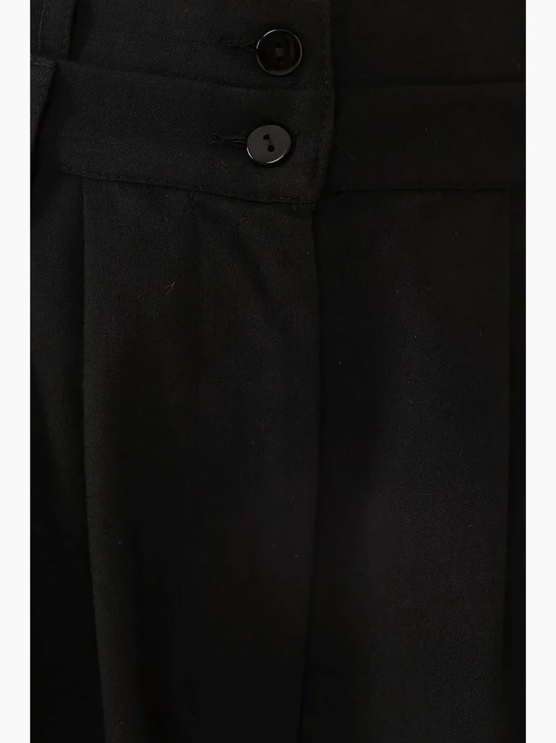 Calça palazzo plissada de cintura alta hiccup Preto - Kiabi