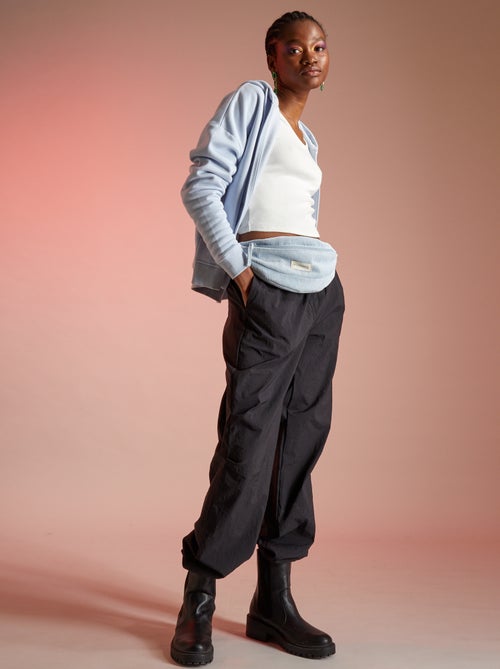 Calça parachute em nylon - Kiabi