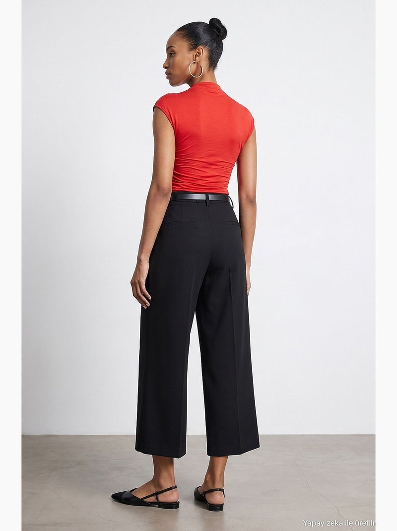 Calça reta feminina dilvin Preto - Kiabi