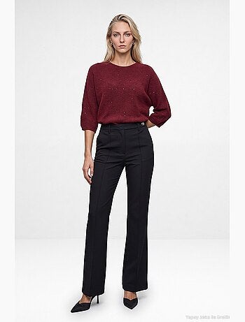 Calça reta feminina dilvin