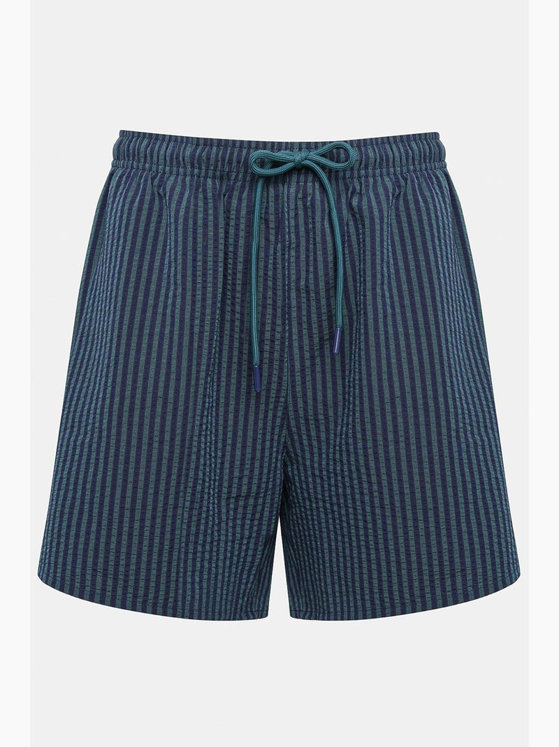 Calção de banho masculino às riscas penti Azul-marinho - Kiabi