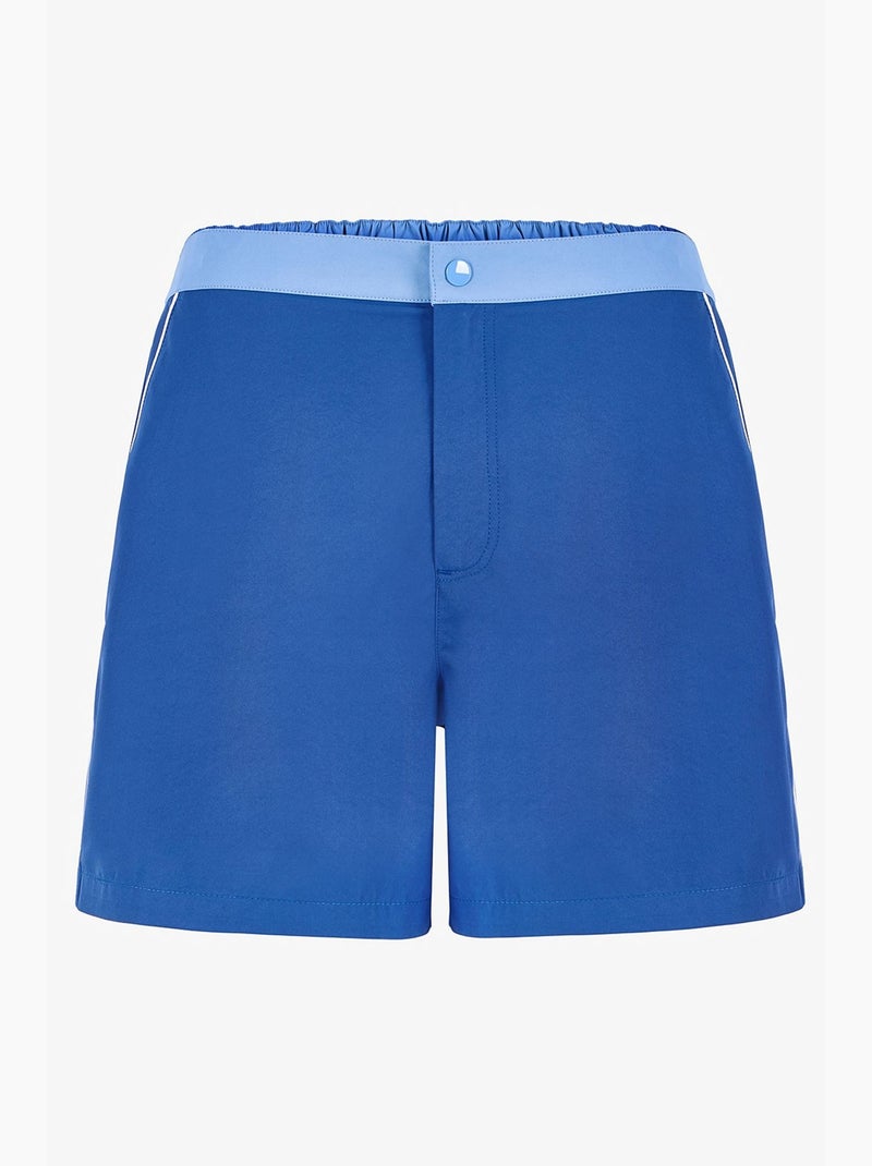 Calção de banho masculino com debrum fino penti Azul-cobalto - Kiabi