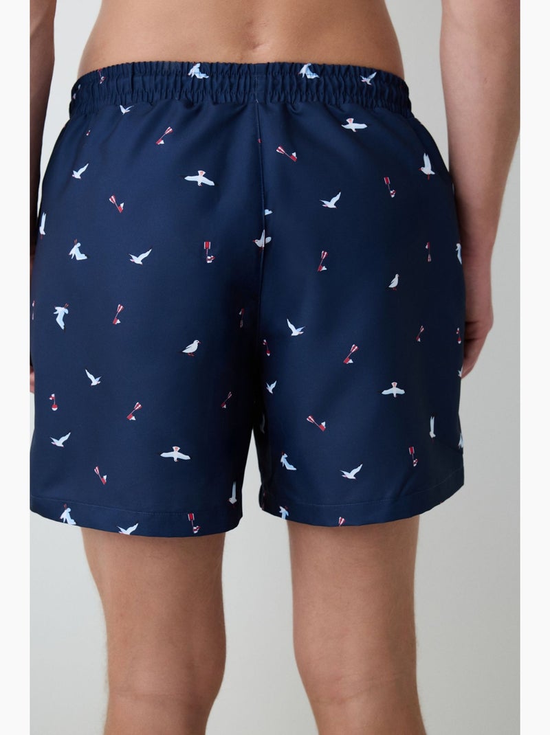 Calção de banho masculino seagull de cintura média penti Azul-marinho - Kiabi