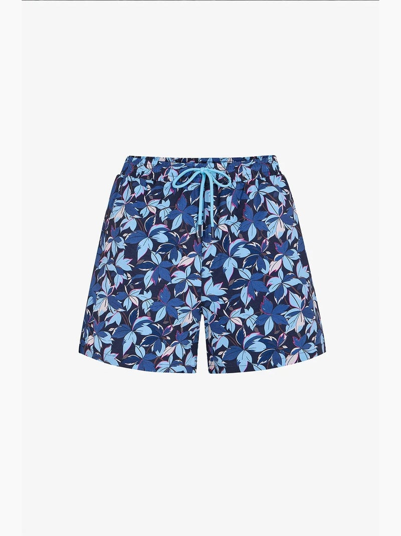 Calção de banho masculino surf view com estampado de folhas penti Azul-marinho - Kiabi
