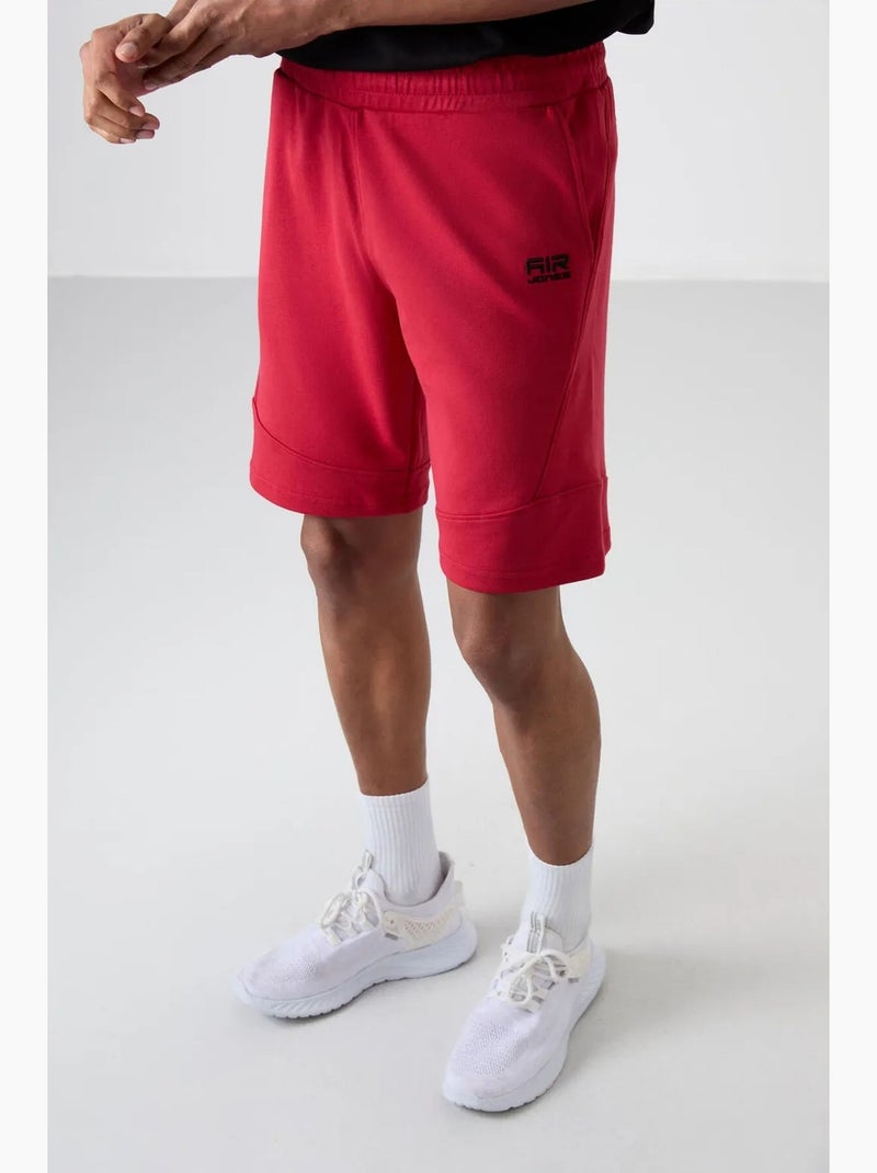 Calção jogging fácil de vestir tommy Vermelho - Kiabi