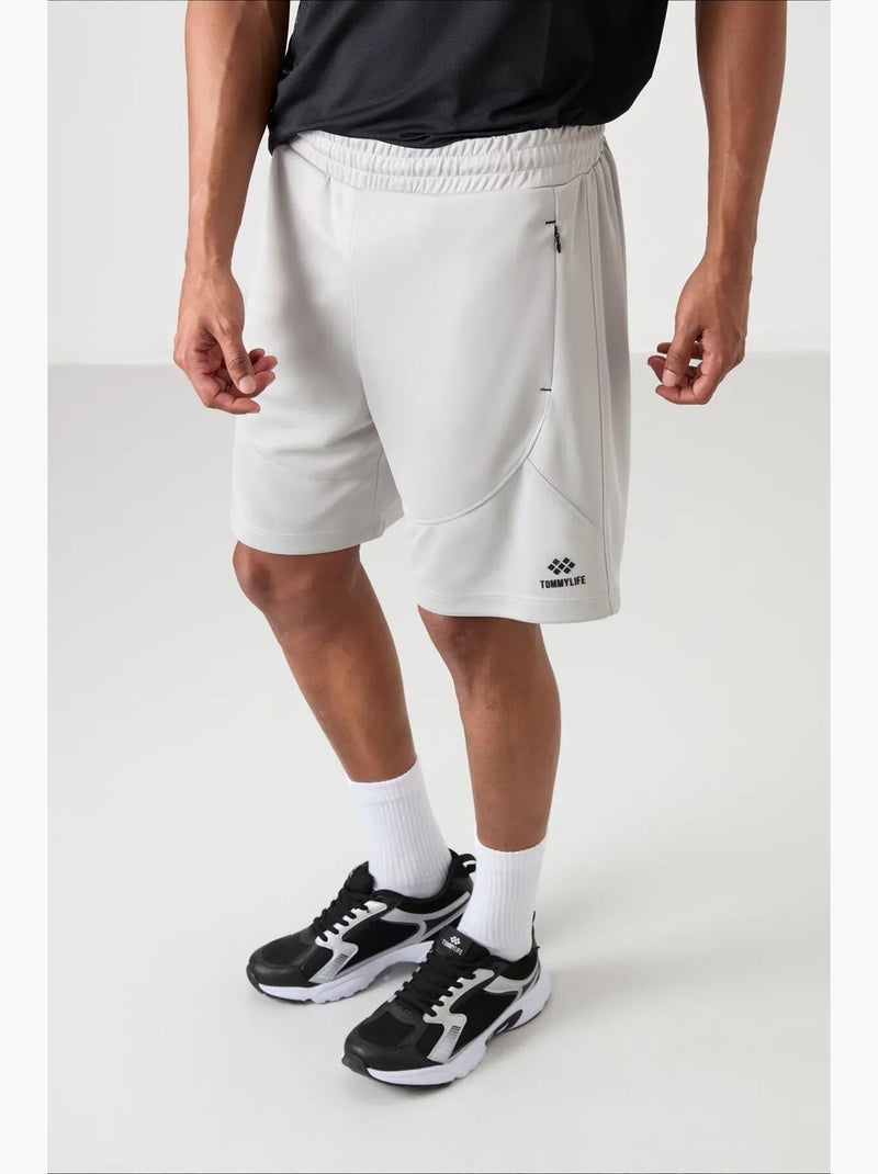 Calção jogging liso em malha tommy Branco sujo - Kiabi