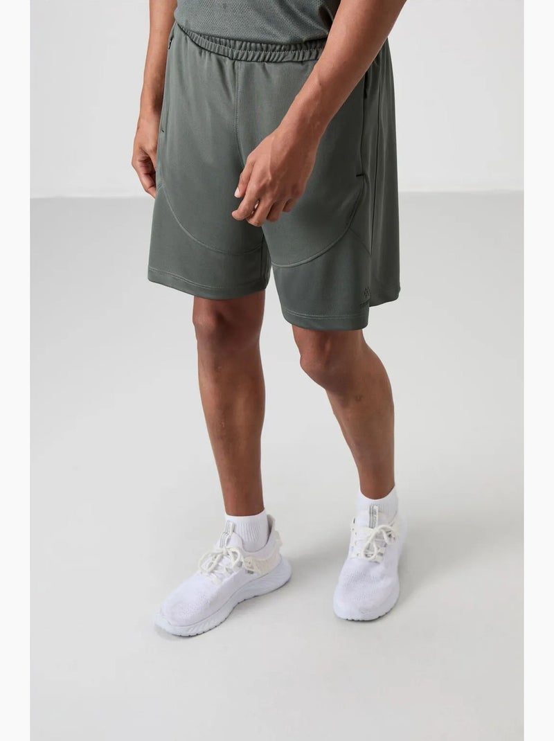Calção jogging liso em malha tommy Cinza - Kiabi
