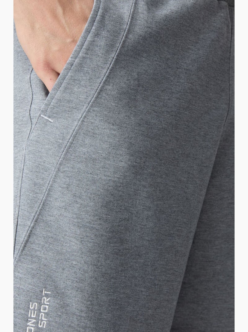 Calção jogging mistura de algodão tommy Cinza - Kiabi