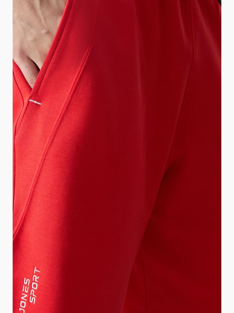 Calção jogging mistura de algodão tommy Vermelho - Kiabi