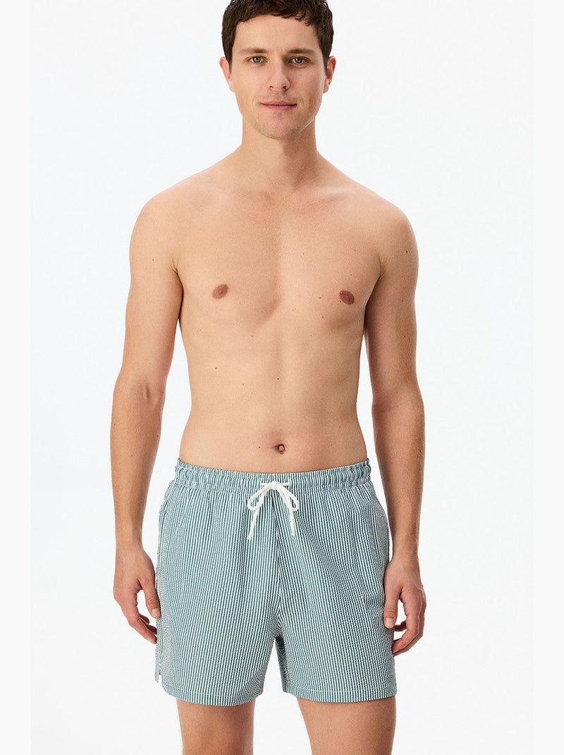 Calção masculino retro tissue penti Azul-pastel - Kiabi