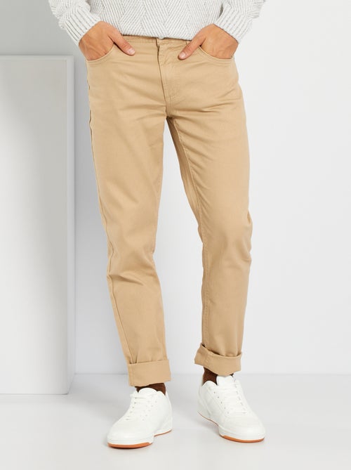 Calças 5 bolsos slim - Kiabi