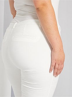 Calças 7/8e em cetim de algodão - Kiabi