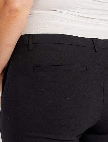 Calças 7/8e em cetim de algodão - Kiabi