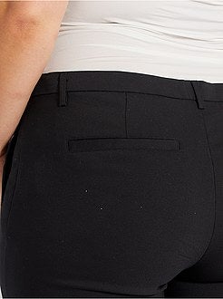 Calças 7/8e em cetim de algodão - Kiabi