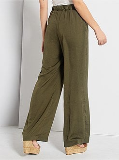 Calças acetinadas - Kiabi