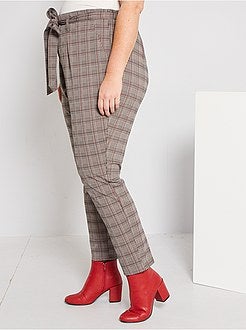 Calças aos quadrados - Kiabi