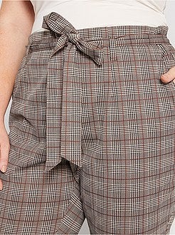 Calças aos quadrados - Kiabi