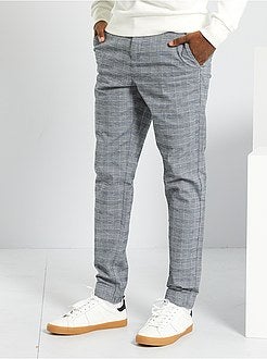 Calças aos quadrados - Kiabi