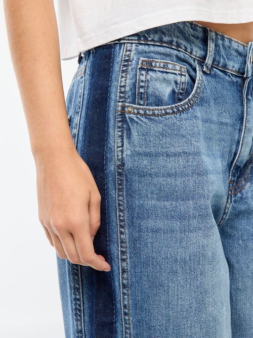 Calças baggy contrastantes - Kiabi