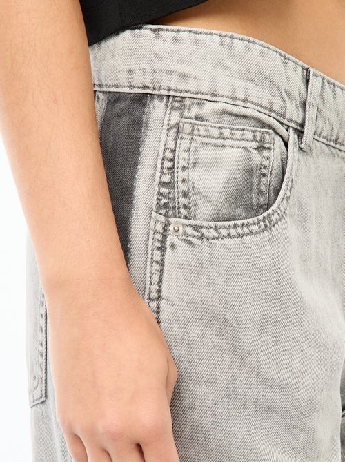 Calças baggy contrastantes - Kiabi