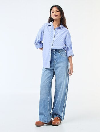 Calças baggy de cintura descida