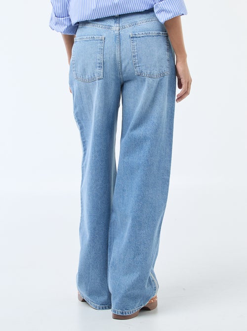 Calças baggy de cintura descida - Kiabi