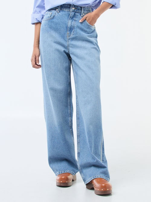 Calças baggy de cintura descida - Kiabi