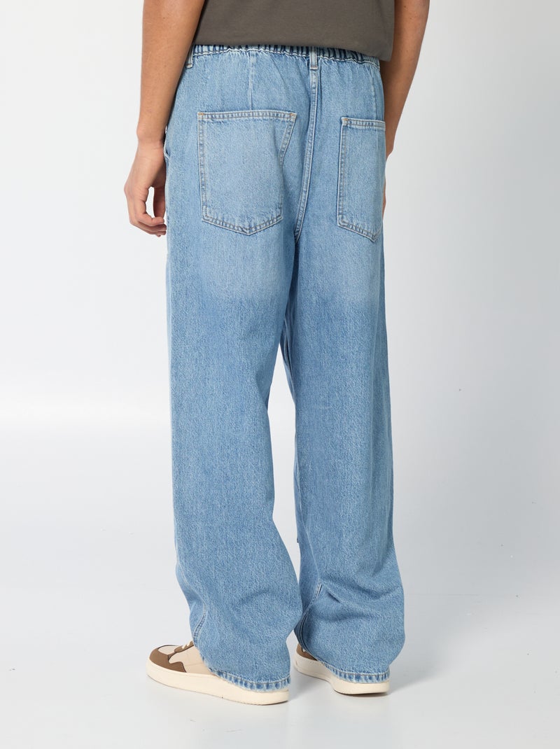 Calças Baggy fit denim Azul - Kiabi