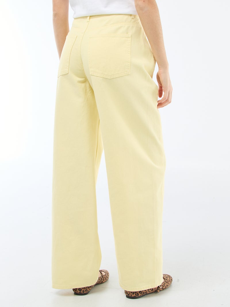 Calças balloon fit Amarelo - Kiabi