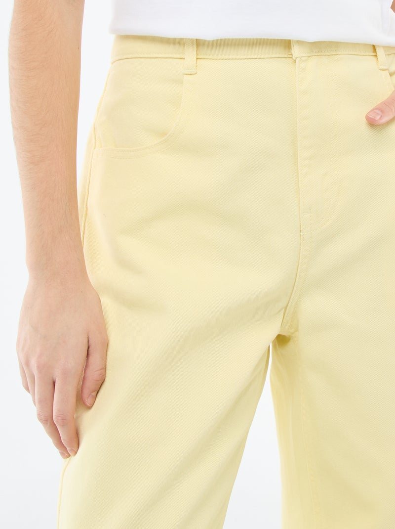 Calças balloon fit Amarelo - Kiabi