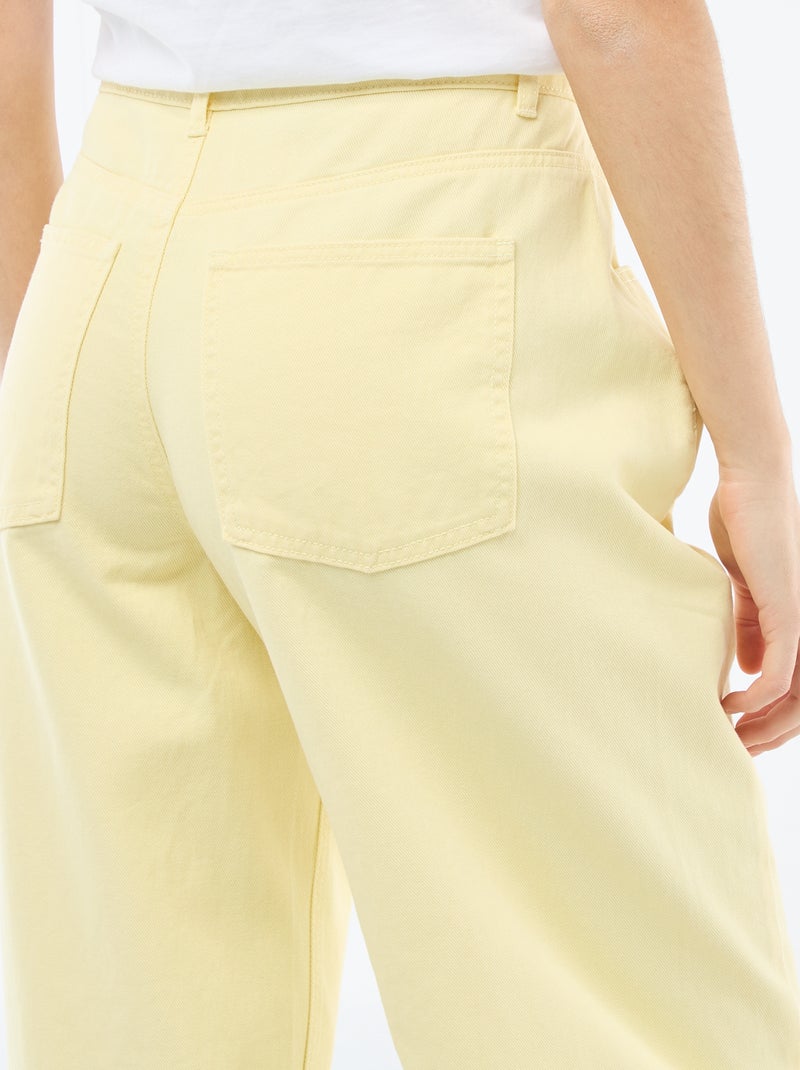 Calças balloon fit Amarelo - Kiabi