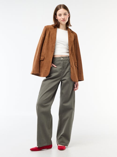 Calças balloon fit - Kiabi