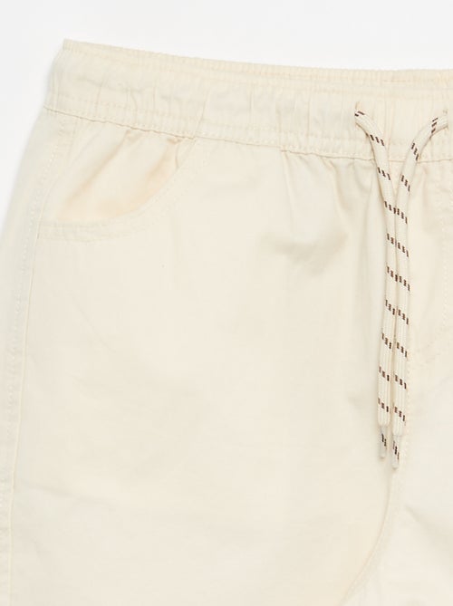 Calças barrel fit com cordões ajustáveis - Kiabi
