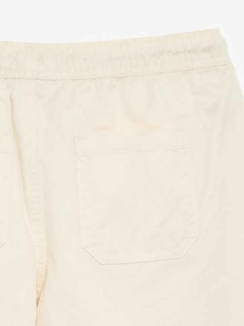 Calças barrel fit com cordões ajustáveis - Kiabi