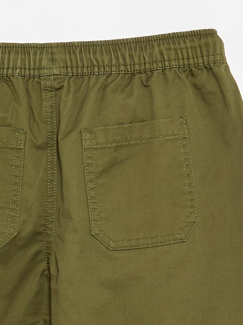 Calças barrel fit com cordões ajustáveis - Kiabi