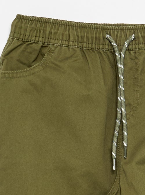 Calças barrel fit com cordões ajustáveis - Kiabi