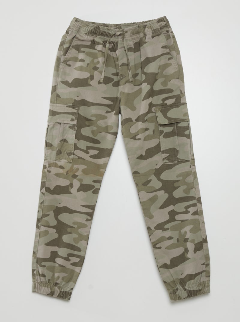 Calças battle camufladas CAQUI - Kiabi