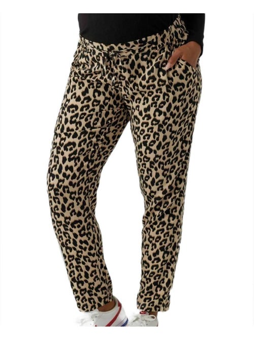 Calças Bege com Estampado Vero Moda Easy Nw Loose para Mulher - Kiabi Calças Bege com Estampado Vero Moda Easy Nw Loose para Mulher - Kiabi