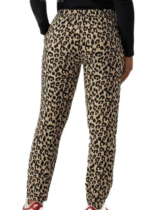 Calças Bege com Estampado Vero Moda Easy Nw Loose para Mulher - Kiabi Calças Bege com Estampado Vero Moda Easy Nw Loose para Mulher - Kiabi