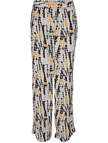 Calças Bege com Padrão Vero Moda Suie para Mulher