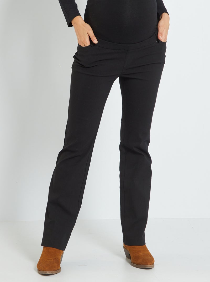 Calças bootcut de grávida Preto - Kiabi