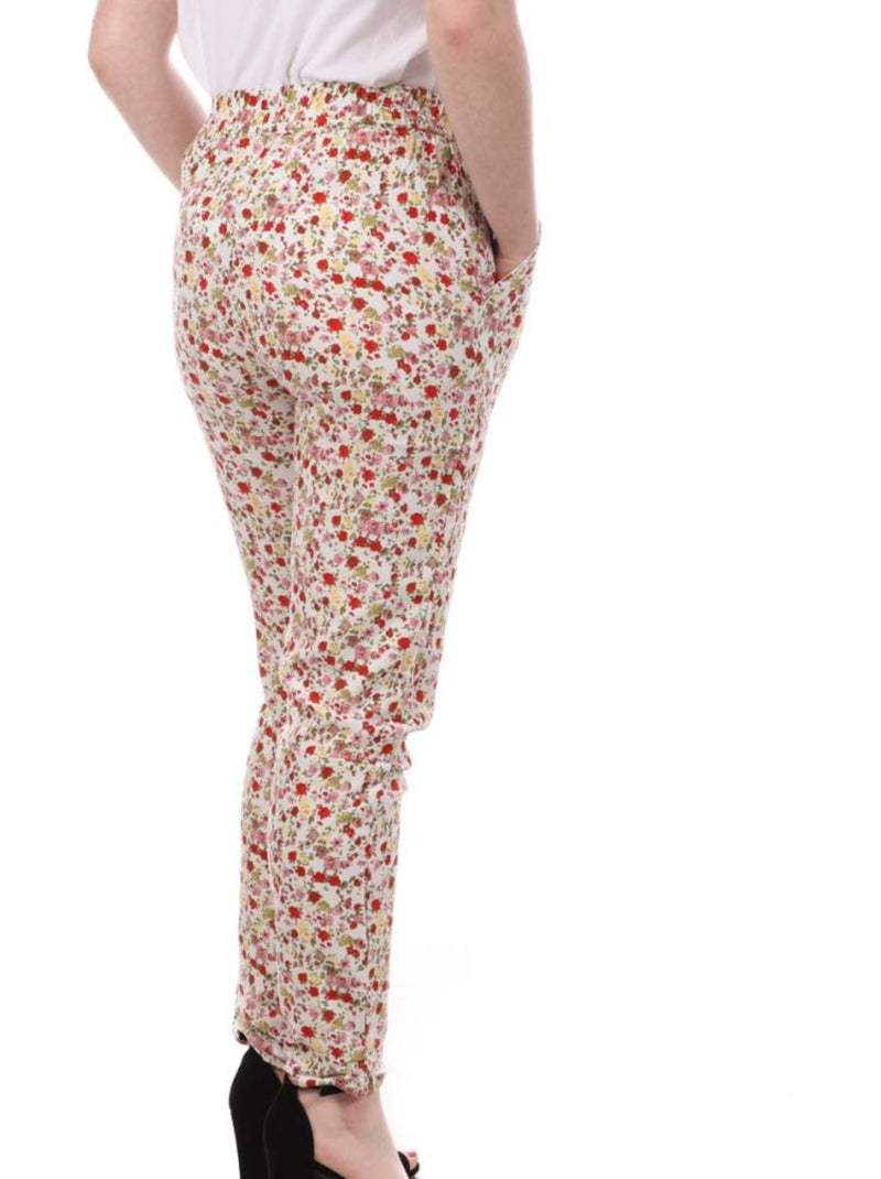 Calças Brancas Estampado Floral para Mulher Vero Moda Easy Branco - Kiabi