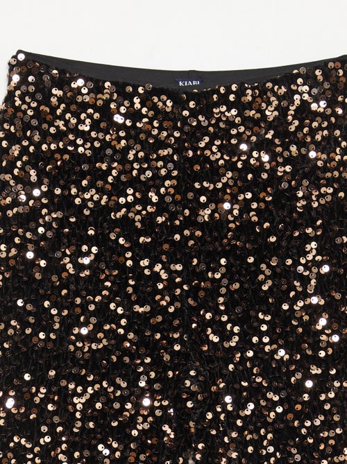 Calças brilhantes flare fit - Kiabi