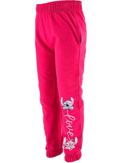 Calças calças de fato de treino lilo & stitch rosa menina | licença oficial - Kiabi