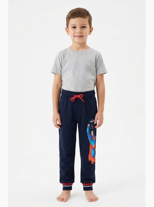Calças calças de fato de treino superman azul-marinho menino | licença oficial - Kiabi