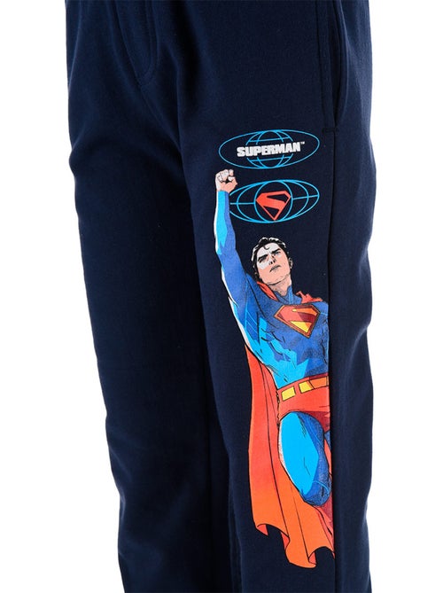 Calças calças de fato de treino superman azul-marinho menino | licença oficial - Kiabi
